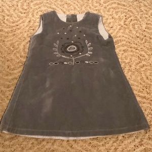 Girls velvet jumper Dress fully lined made in Italy